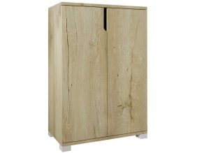 Meuble à chaussures 2 portes en aggloméré Venedik (Chêne)