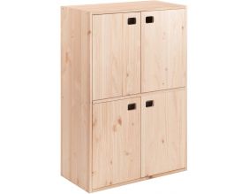 Meuble de rangement en pin 4 portes Dinamic