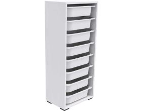 Meuble de rangement 8 tiroirs Cara (Blanc)