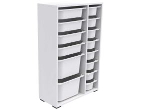Meuble de rangement 14 tiroirs Rine (Blanc)