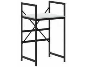 Meuble de superposition machine à laver seche-linge Cindy (Noir et blanc)