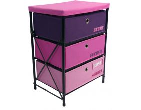 Meuble 3 tiroirs Kzabox (Fuchsia)