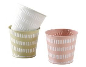 Mini cache-pot rond pastel (Lot de 3)