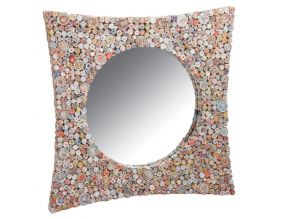 Miroir carré incurvé en papier recyclé