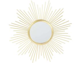Miroir forme Soleil en métal 19.5 cm