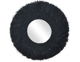 Miroir en jonc teinté 70 cm (Noir)