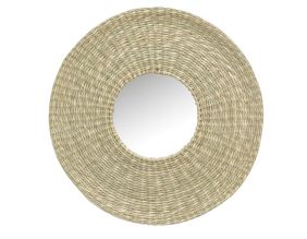 Miroir en jonc tressé