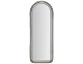 Miroir mural en velours Cloé 60 x 4 x 160 cm (Gris)