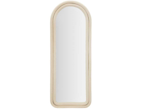 Miroir mural en velours Cloé 60 x 4 x 160 cm (Crème)