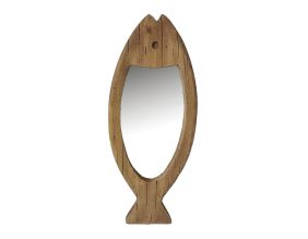 Miroir poisson en bois recyclé (Petit modèle)