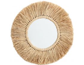 Miroir rond herbe séchée 55 cm