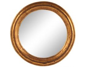 Miroir rond en polyrésine 24.5 cm Gold