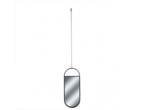Miroir suspendu ovale en métal 45 x 18.5 cm