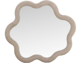 Miroir en tissu bouclette Kungsbacka 70 x 70 cm