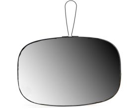 Miroir en verre et métal noir James (20 x 30 cm )