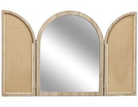 Miroir à volets en mdf et canage Bali