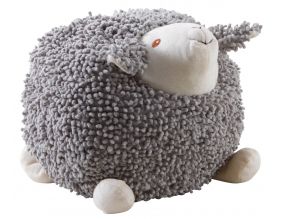 Mouton en coton gris Shaggy (30 cm)