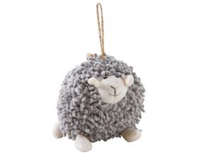 Mouton à suspendre en coton gris Shaggy