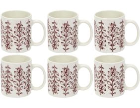 Mug en porcelaine Cottage 35 cl (Lot de 6) (Violet)