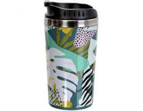 Mug de transport double paroi imprimé végétal 35 CL (Modèle 2)