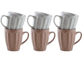 Mug vintage en grès 340 ml  Terrazzo (Lot de 6)