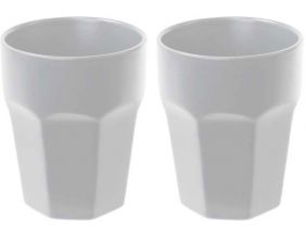 Mugs en céramique Facette (Lot de 2) (Gris clair)