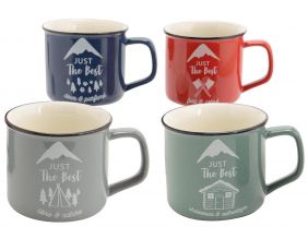 Mugs en porcelaine Just the best (Lot de 4)