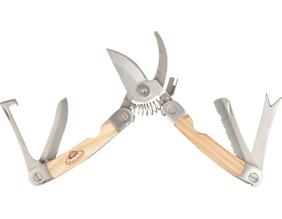 Multi-outils en acier inoxydable et bois de frêne