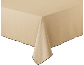 Nappe en coton recyclé Grace 140 x 140 cm (Camel)