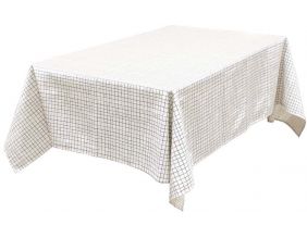 Nappe à motifs pour table rectangulaire 140x240 cm (Quadrillage)