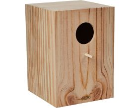 Nichoir pour cage en bois brut