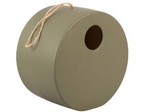 Nichoir design rond en céramique (Vert jungle)