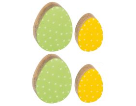 Oeufs décoratifs en manguier (Lot de 2)