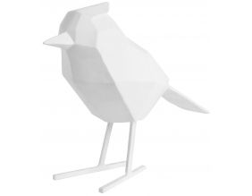 Oiseau en résine mat origami 24cm (Blanc)