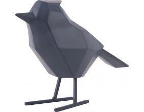 Oiseau en résine mat origami 24cm (Bleu)