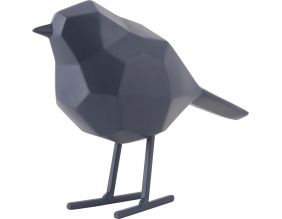 Oiseau en résine mat origami 17cm (Bleu)
