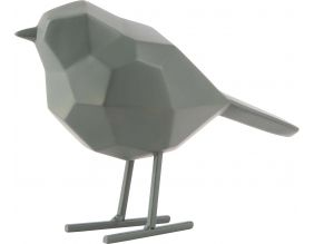 Oiseau en résine mat origami 17cm (Vert)