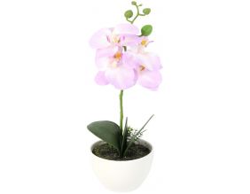 Orchidée artificielle pot en céramique 30 cm (Violet)