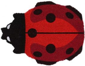 Paillasson animal en fibres de coco intérieur extérieur (Coccinelle)