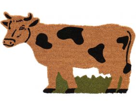 Paillasson animal en fibres de coco intérieur extérieur (Vache)