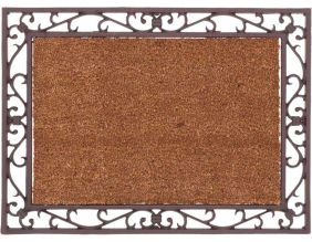 Paillasson antique en coco et fonte