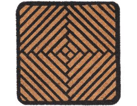 Paillasson carré en fibres de coco et caoutchouc 50 x 50 cm (Abstrait)
