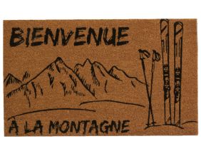 Paillasson coco intérieur extérieur 75 x 45 cm (Bienvenue à la montagne)