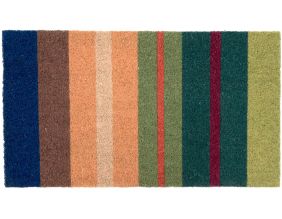 Paillasson déco en fibres de coco 70 x 40 cm (Rayures)