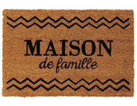 Paillasson fibre de coco avec inscription  60 x 40 cm (Maison de famille)