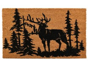 Paillasson coco intérieur extérieur 75 x 45 cm (Cerfs en forêt)