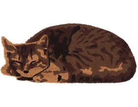 Paillasson en fibres de coco animal dormant (Chat)