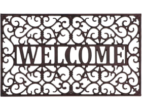Paillasson en fonte rectangulaire Welcome