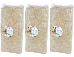 Paille naturelle pour litière 240 litres (Lot de 3)