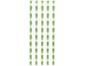 Pailles imprimées fantaisies en papier (Lot de 50) (Bambou)